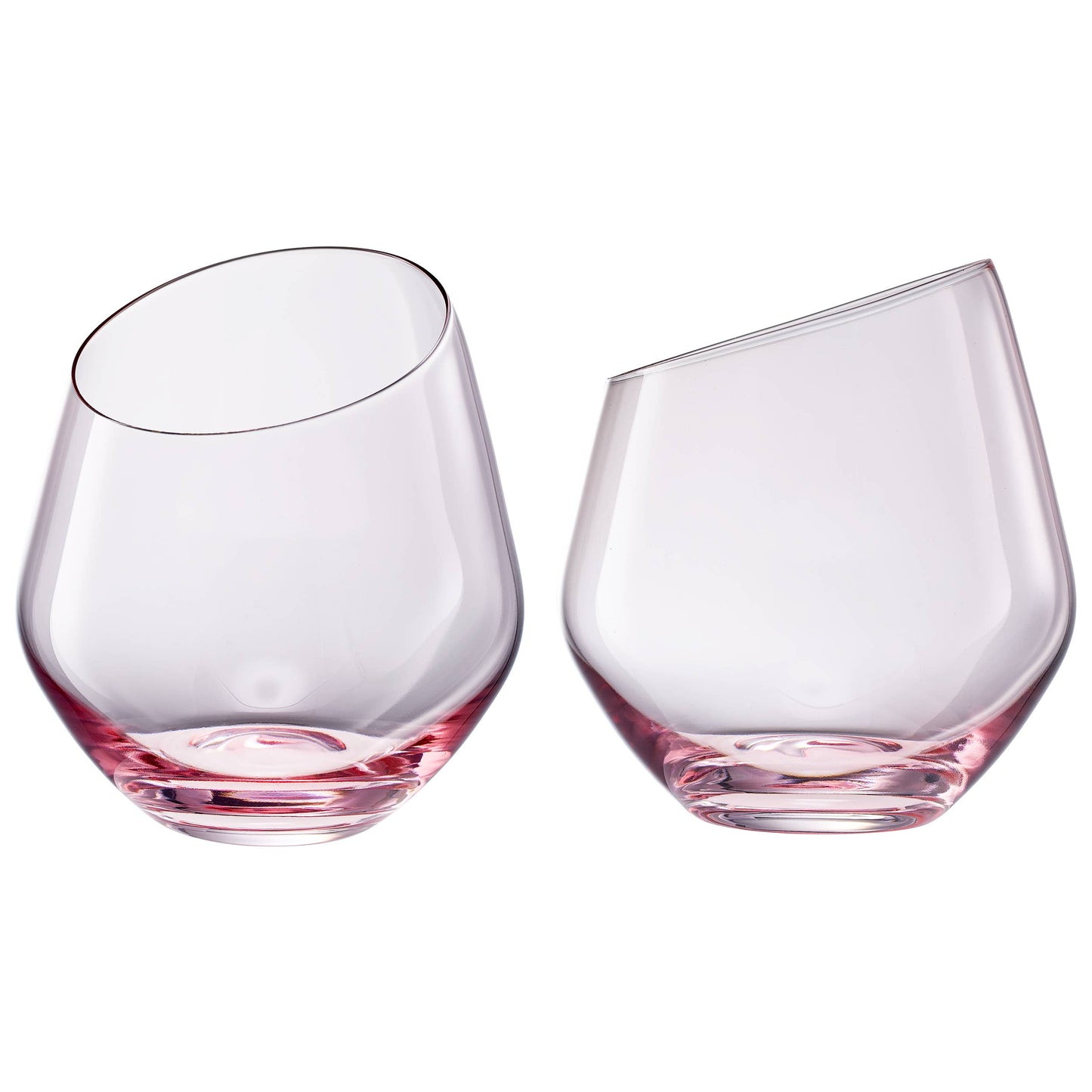 Blushvue Stemless Pink Wine Glasses | Set of 2 | 13.8oz