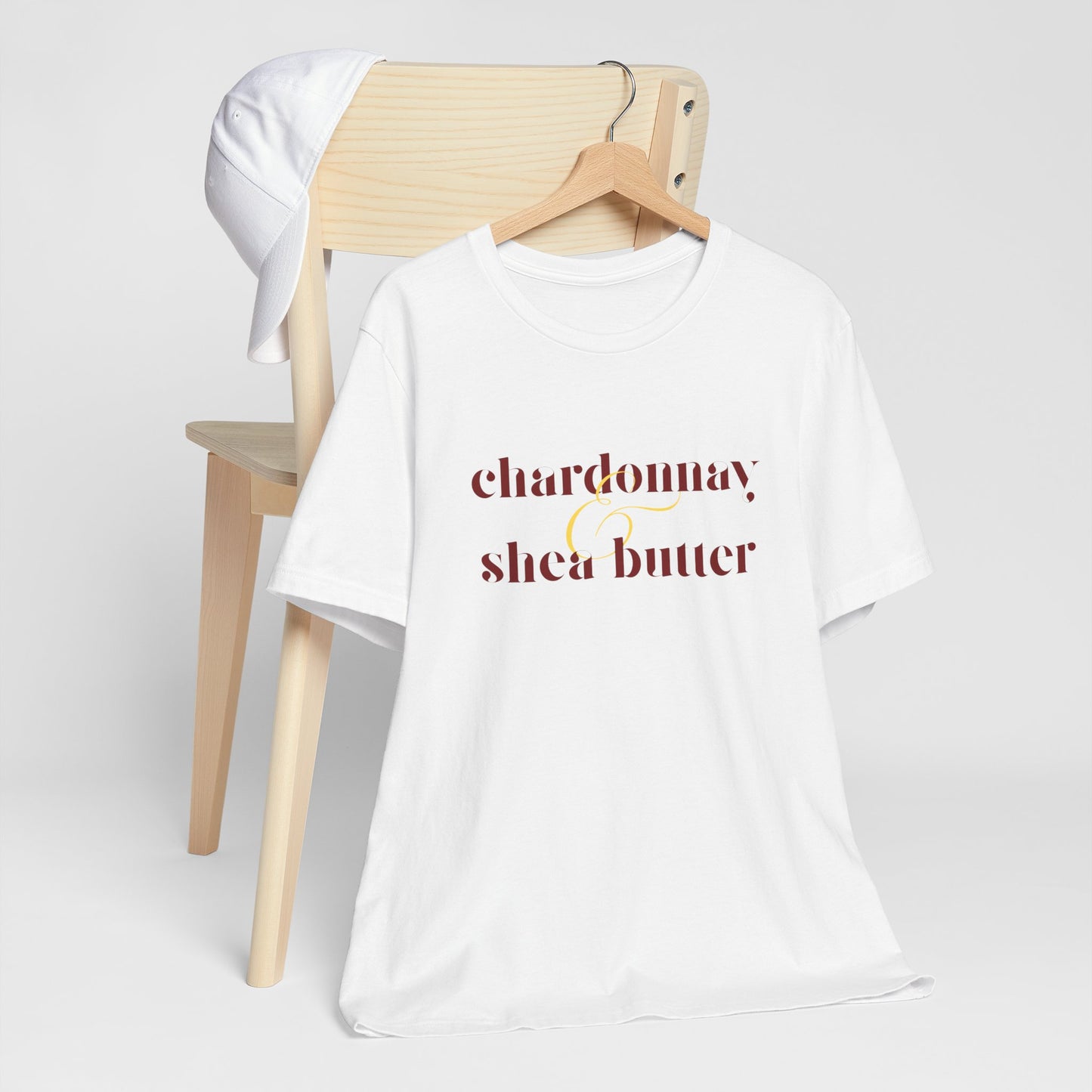 Chardonnay & Shea Butter Unisex Jersey Tee - Perfect for Wine Lovers