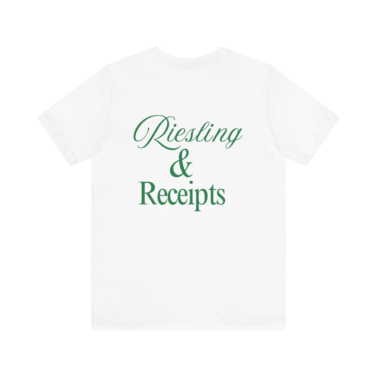 Riesling & Receipts Unisex Jersey Tee - Perfect for Wine Lovers
