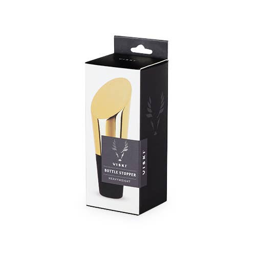 Luxe Gold-Plated Heavyweight Bottle Stopper by Belmont