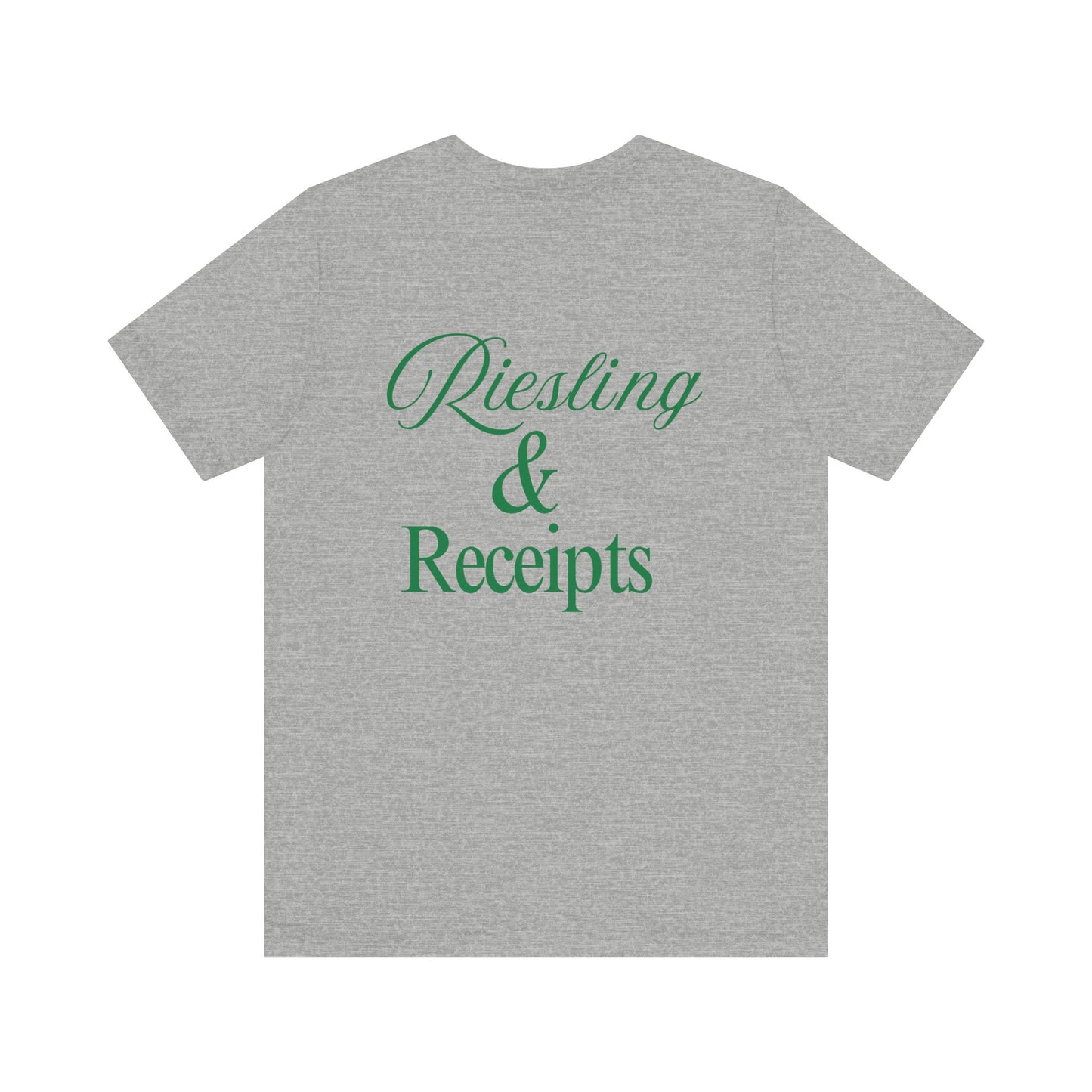 Riesling & Receipts Unisex Jersey Tee - Perfect for Wine Lovers