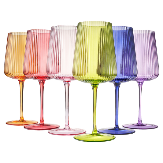 Color Outside the Wine Glass Set | Set of 6
