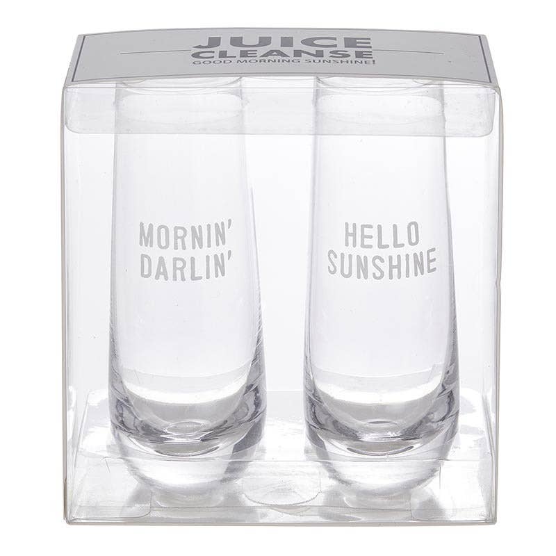 Good Morning Sunshine Mimosa Glass Set - Juice Cleanse