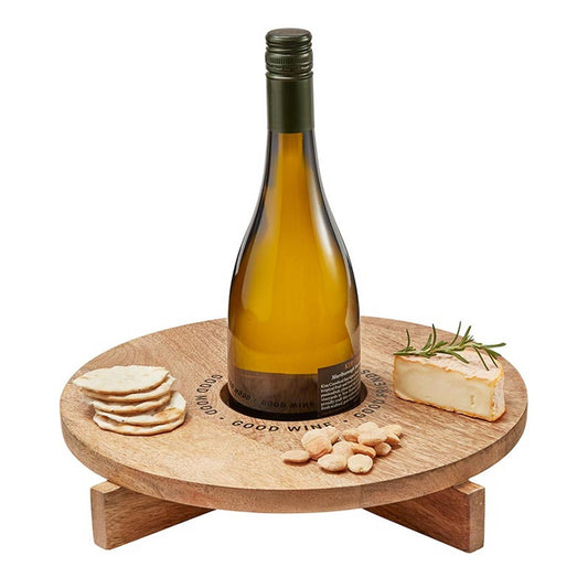 The Pour & Plate Cheese Board with Wine Slot