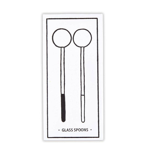 Noire & Blanc Dipped Glass Spoons - Black + White
