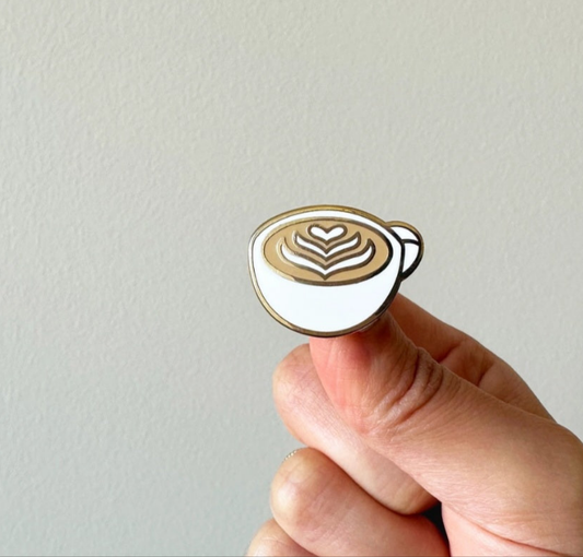 Latte Love Enamel Pin