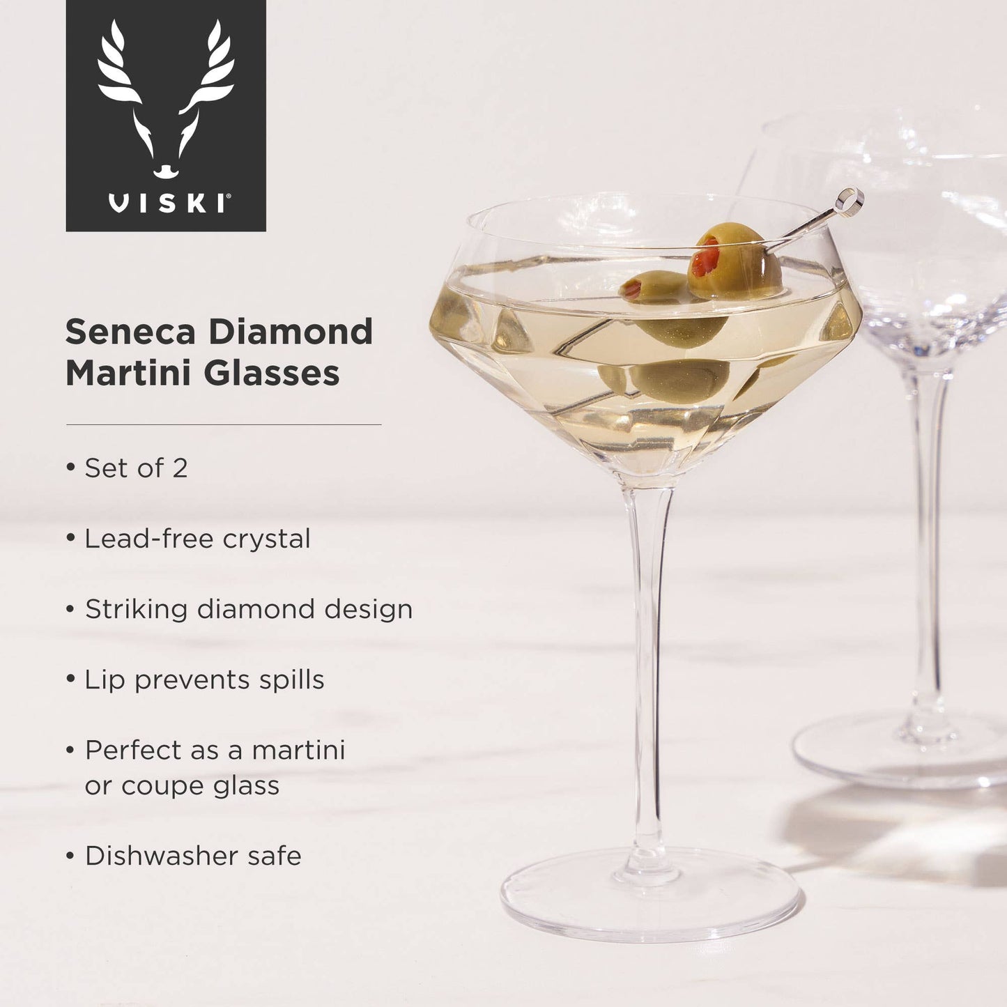 Seneca™ Martini Glasses - Set of 2