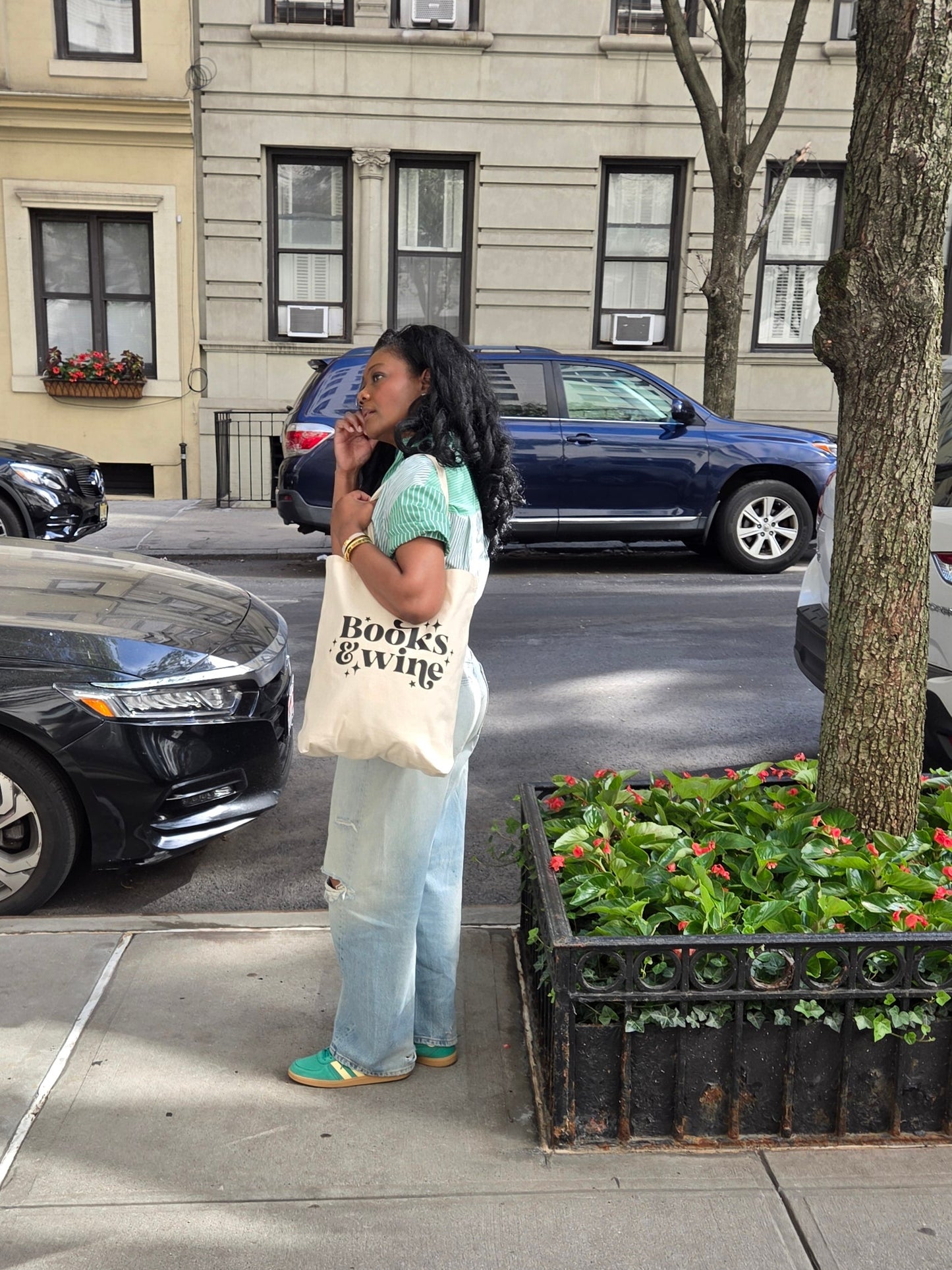 Booked & Poured  Medium Tote Bag
