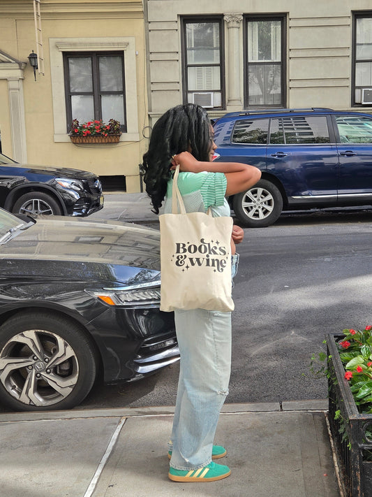 Booked & Poured  Medium Tote Bag
